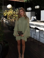 Vestido Boho Verde Pistache
