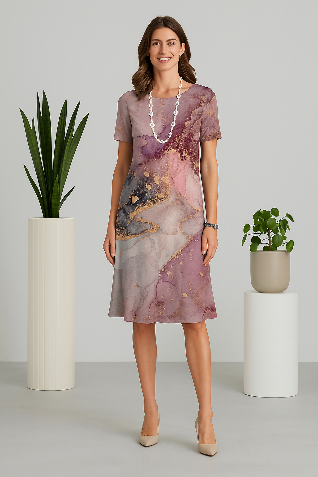Vestido Estampado Quartzo