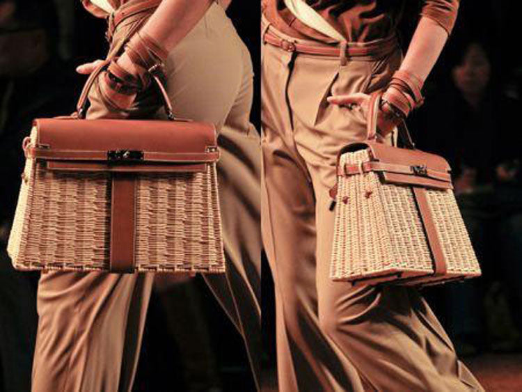 Bolsa de Palha e Couro Montaigne