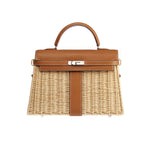 Bolsa de Palha e Couro Montaigne