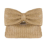 Bolsa Clutch de Palha Laço