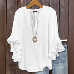 Blusa Feminina Soltinha Manga Babado