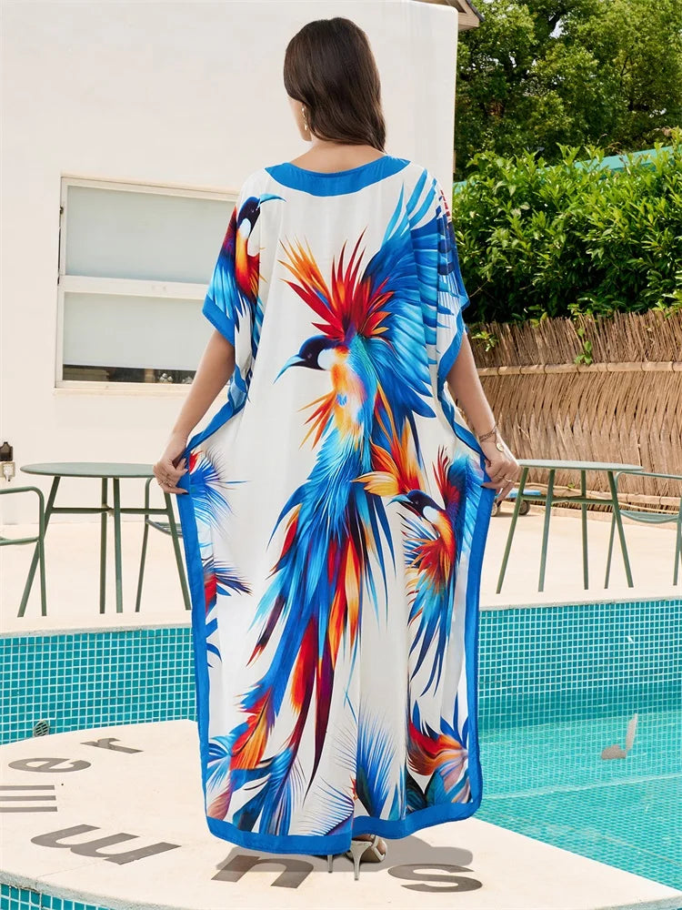 Kaftan Pássaro Azul