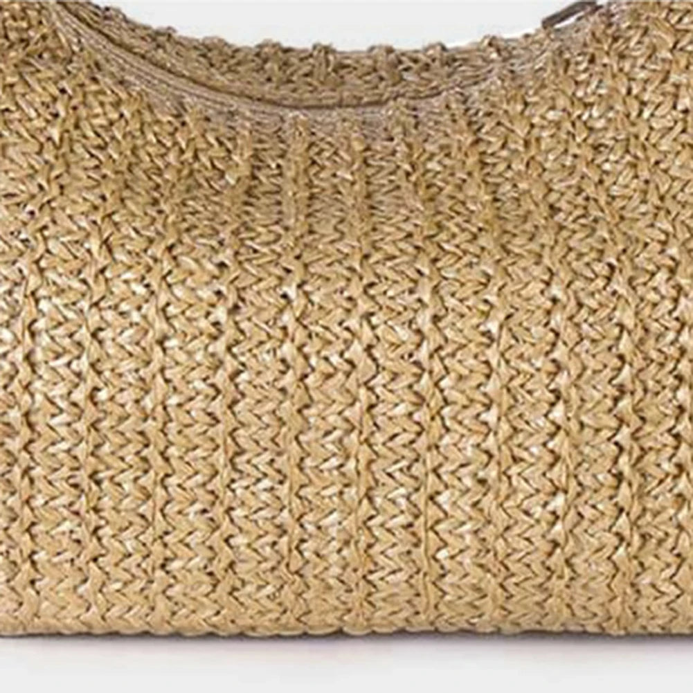 Bolsa Clutch de Palha Laço