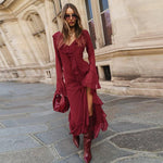 Vestido Boho Vinho