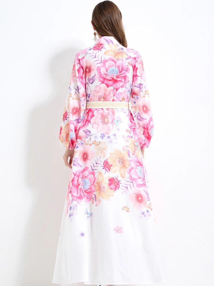 Vestido Longo com Cinto Betina