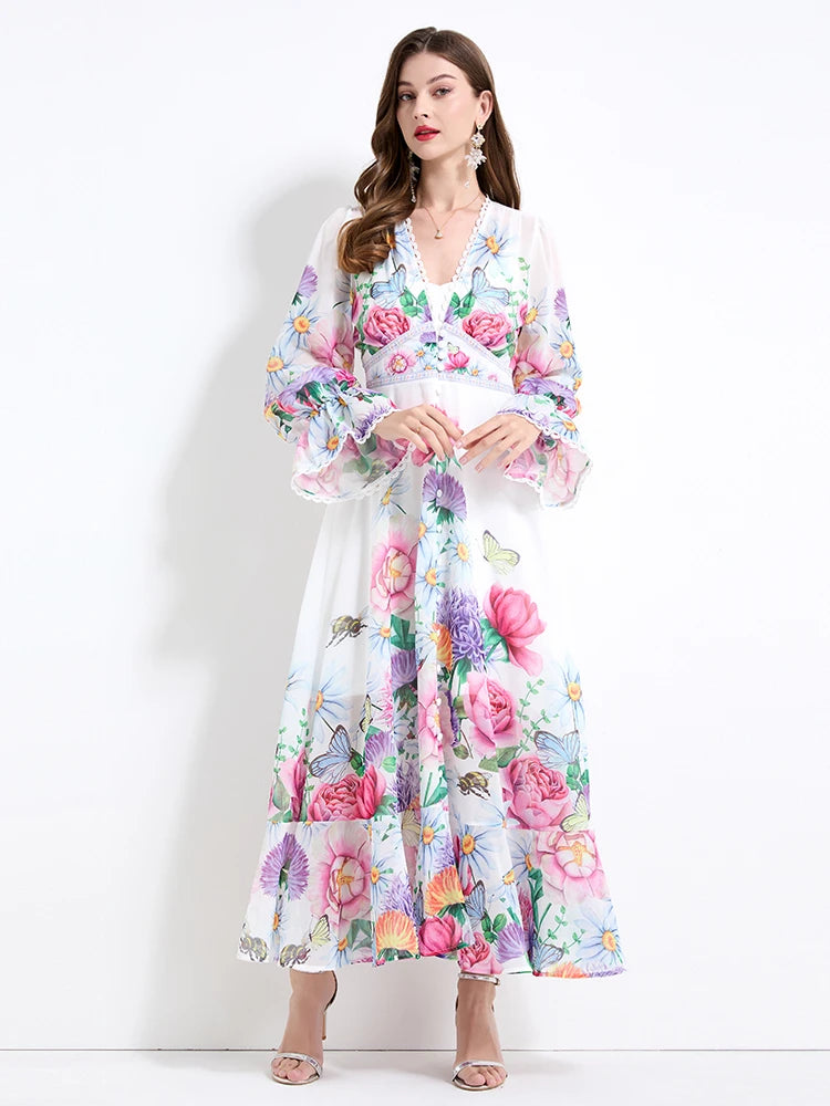Vestido Longo Floral Beatrice