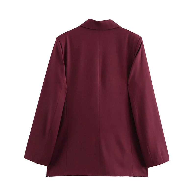 Blazer Vinho Oversized em Alfaiataria