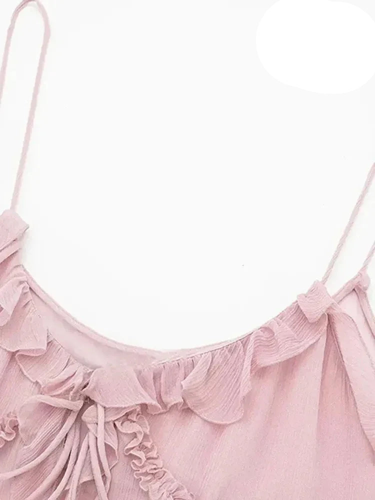 Blusa Boho com Alças Finas