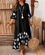 Vestido Chemise Midi com Babados