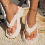 Chinelo Flip-Flops Trançado Antiderrapante