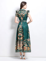 Vestido Longo com Cinto Celestina