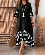 Vestido Chemise Midi com Babados