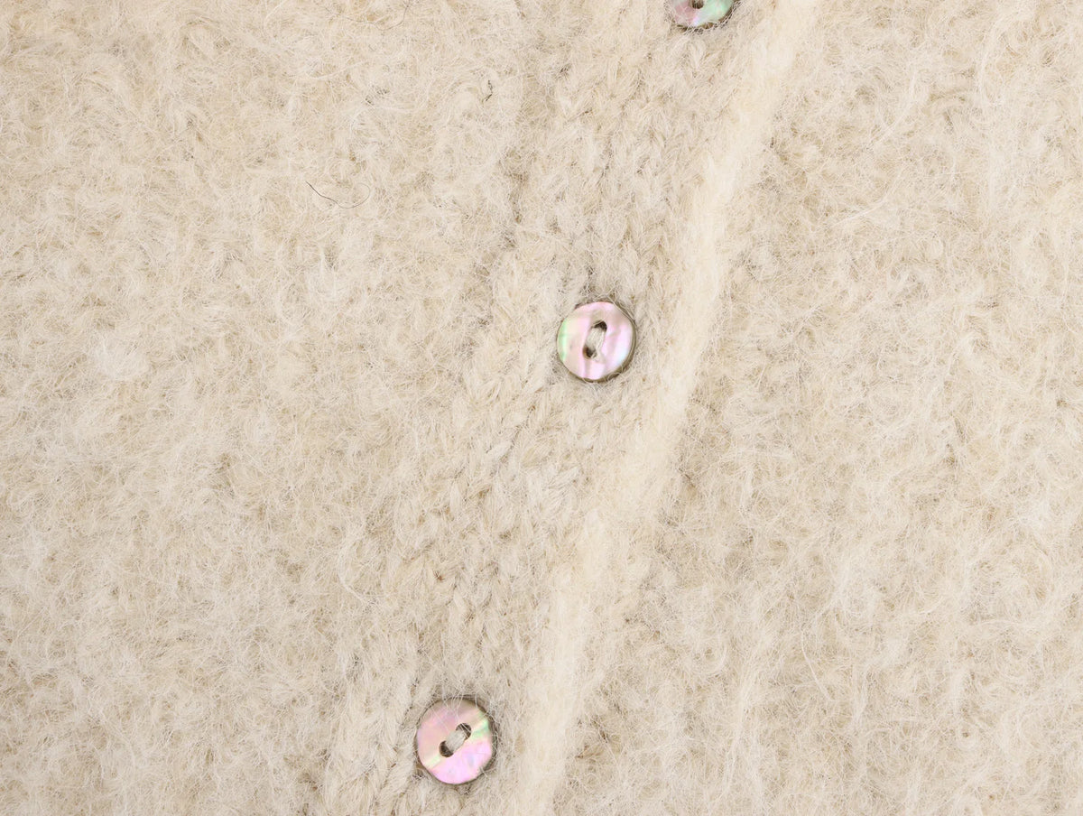 Suéter de Lã Feminino Manga Curta com Laço