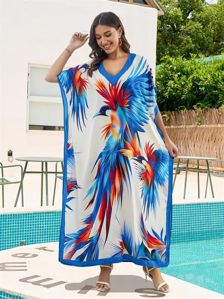 Kaftan Pássaro Azul