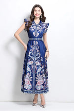 Vestido Longo com Cinto Celestina