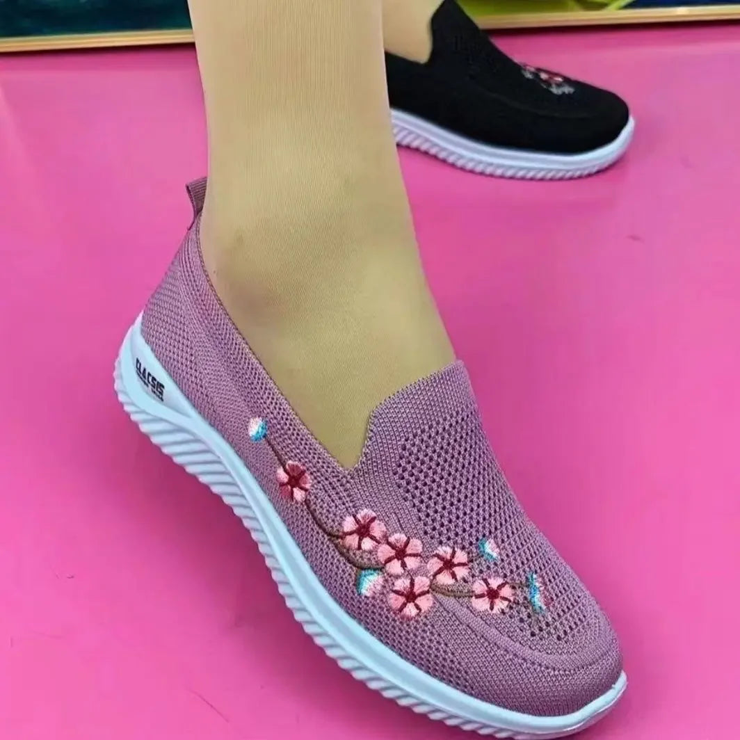 Tênis Feminino Floral Confortável Antiderrapante