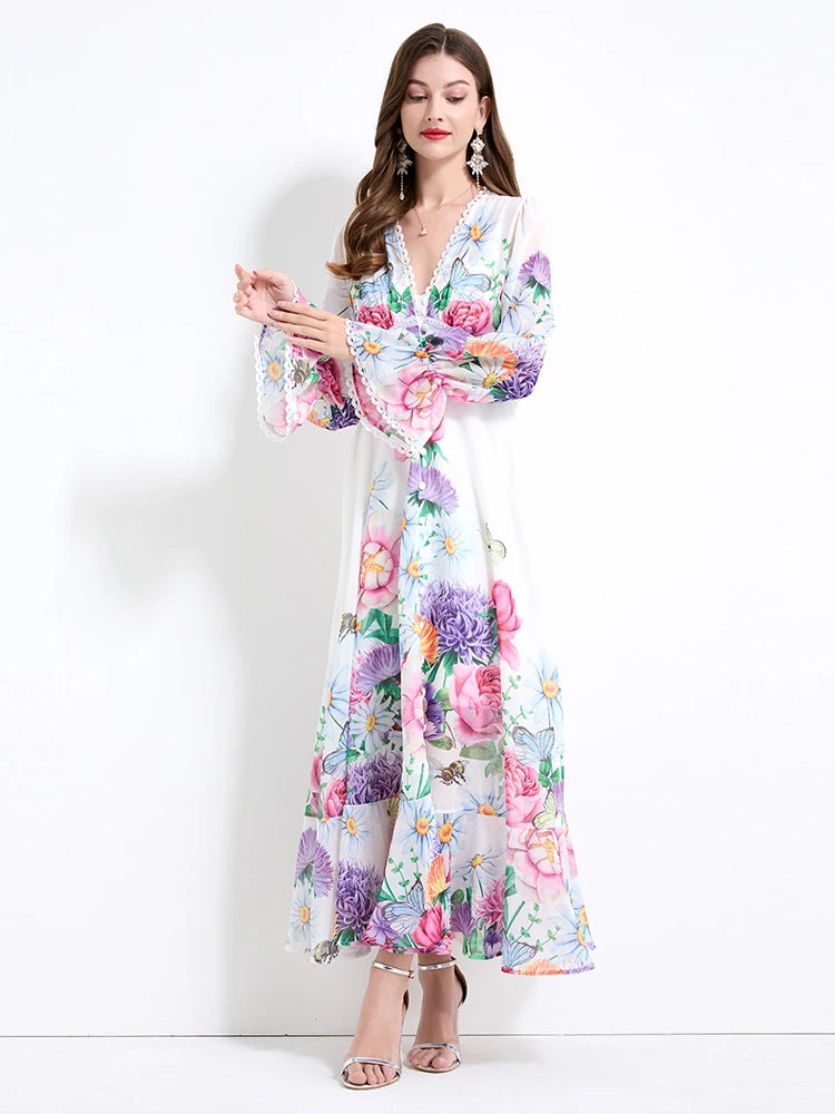 Vestido Longo Floral Beatrice