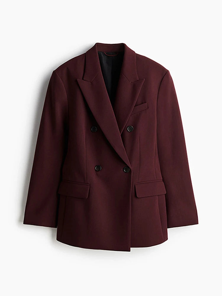 Blazer Vinho Oversized em Alfaiataria