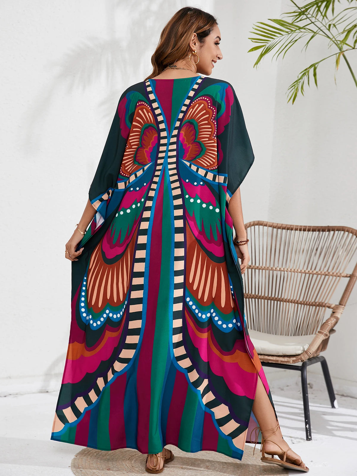 Kaftan Borboleta Tropical