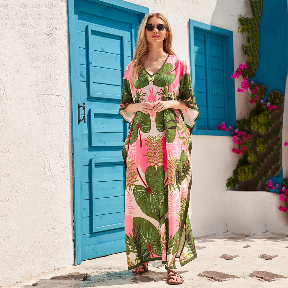 Vestido Kaftan Tropical