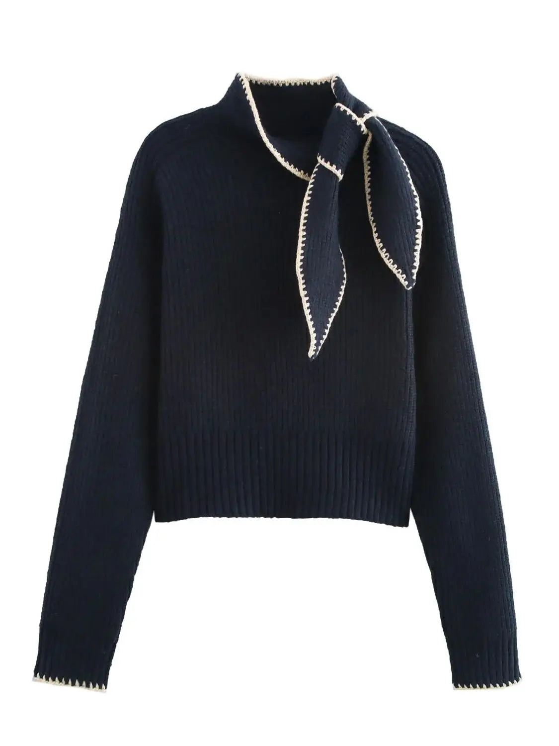 Suéter Feminino Pulôver com Laço