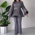 Conjunto Elegante Plissado