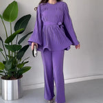 Conjunto Elegante Plissado