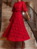 Conjunto de Renda Bordada Duas Peças