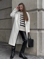 Suéter Listrado Oversized Feminino