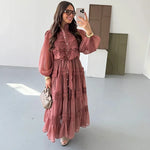Vestido Longo com Detalhes em Renda - Elegância e Sofisticação
