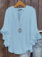 Blusa Feminina Soltinha Manga Babado