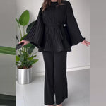 Conjunto Elegante Plissado