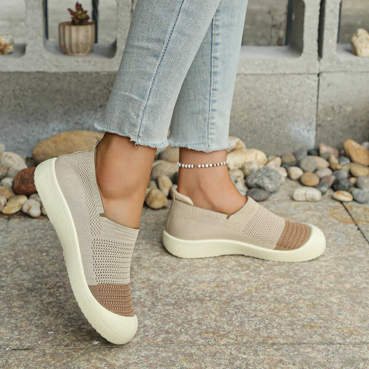 Tênis Feminino Casual Confortável Slip On – Sem Cadarço Antiderrapante