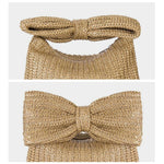 Bolsa Clutch de Palha Laço