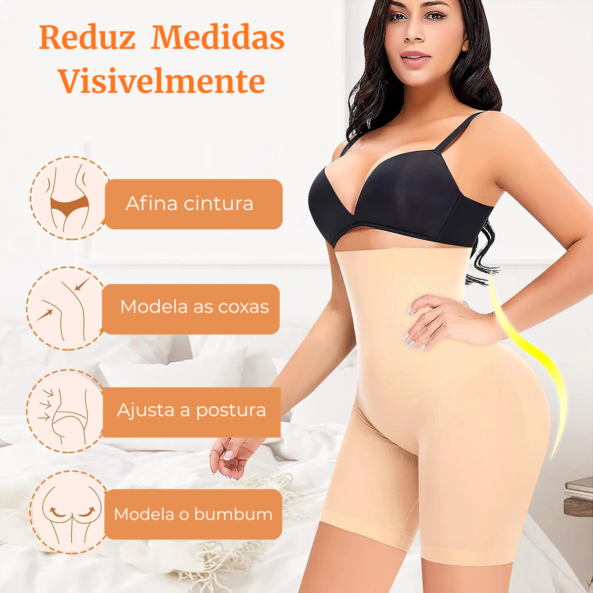 Short Modelador Cintura Alta