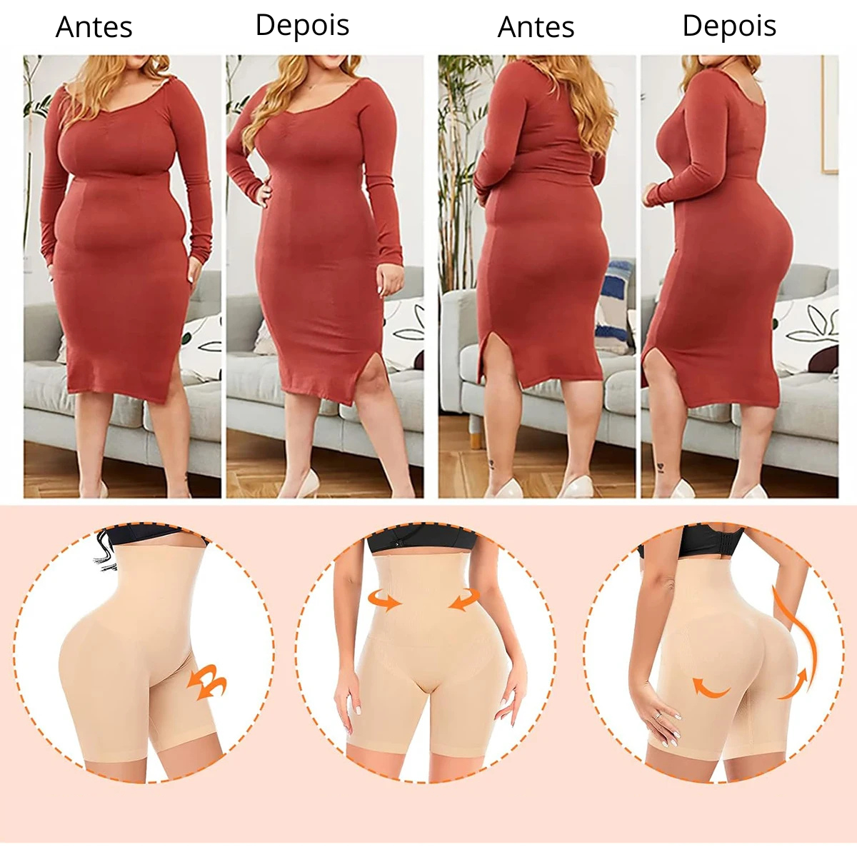 Short Modelador Cintura Alta