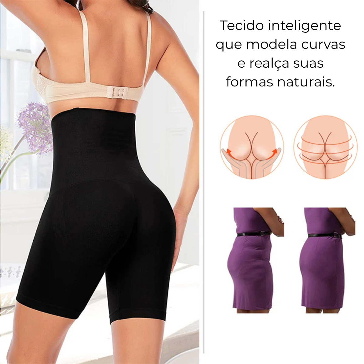 Short Modelador Cintura Alta