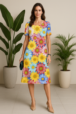 Vestido Estampado Margarida