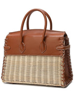 Bolsa de Palha e Couro Montaigne