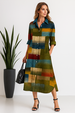 Chemise Estampada Gola Polo - Étnico Vermelho