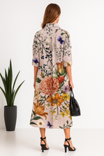 Chemise Longa Floral - Amarelo