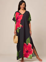 Vestido Kaftan Hibisco