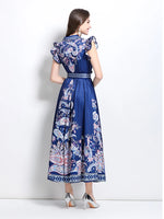 Vestido Longo com Cinto Celestina