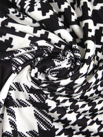 Cardigan Preto e Branco Manga Comprida