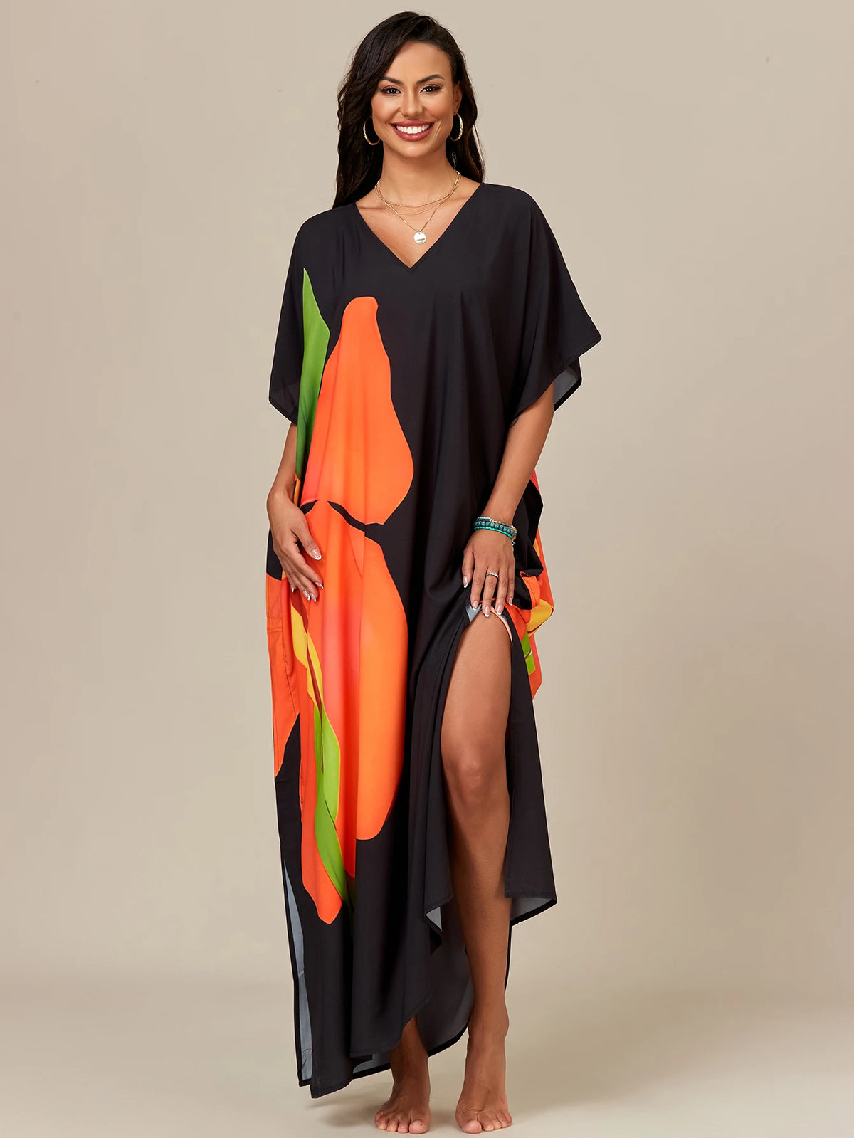 Vestido Kaftan Floral