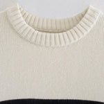 Suéter Listrado Oversized Feminino