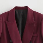 Blazer Vinho Oversized em Alfaiataria