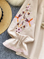 Bata Bordada Floral Feminina - Delicada e Elegante | MIZZY