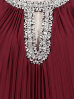 Vestido Longo Plissado Alessandra